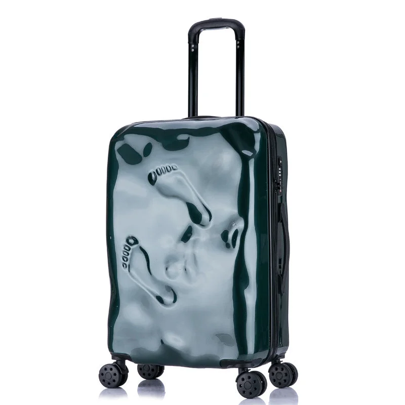 suitcase with charging capability -New Fashion Italian Originality Damage Rolling Luggage Women Trolley 20/24 Inch Boarding Box Pc Abs