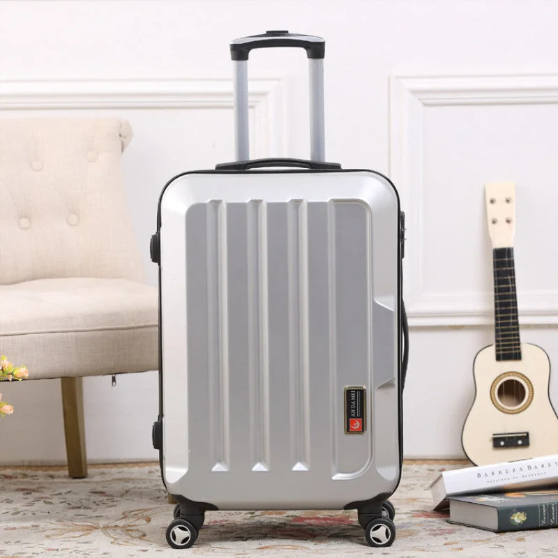 suitcase for tech travelers -Male An Femaled Models Trolley Case,Pc24 Inch Lever Luggage Suitcase,Universal Wheel Trolley