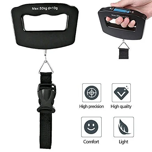 cheap suitcase for university students -Portable Digital Luggage Scale Electronic Travel Hanging Postal Scale With Backlight Lcd Display