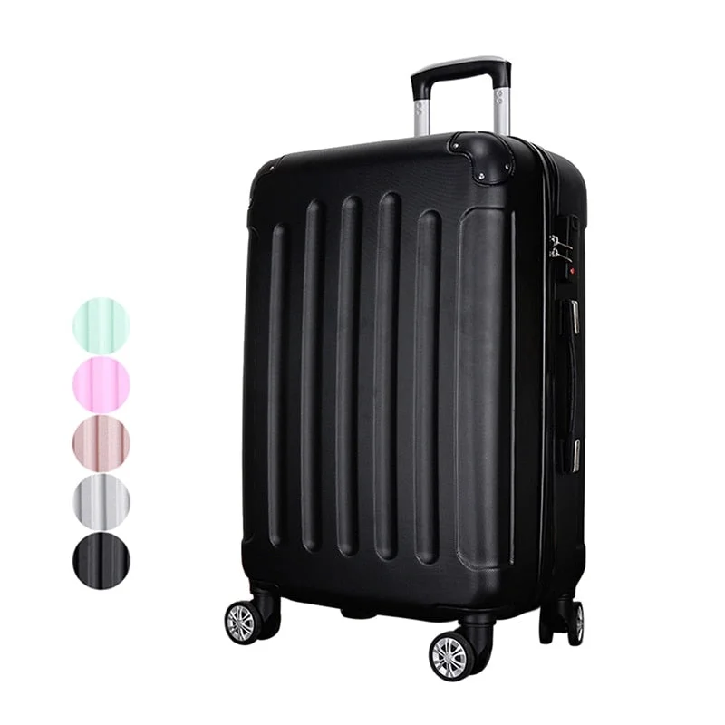 suitcase with rugged casters -Abs Plastic Rolling Luggage Traveling Luggage Bags With Spinner Wheels Suitcases Trolley Bag For