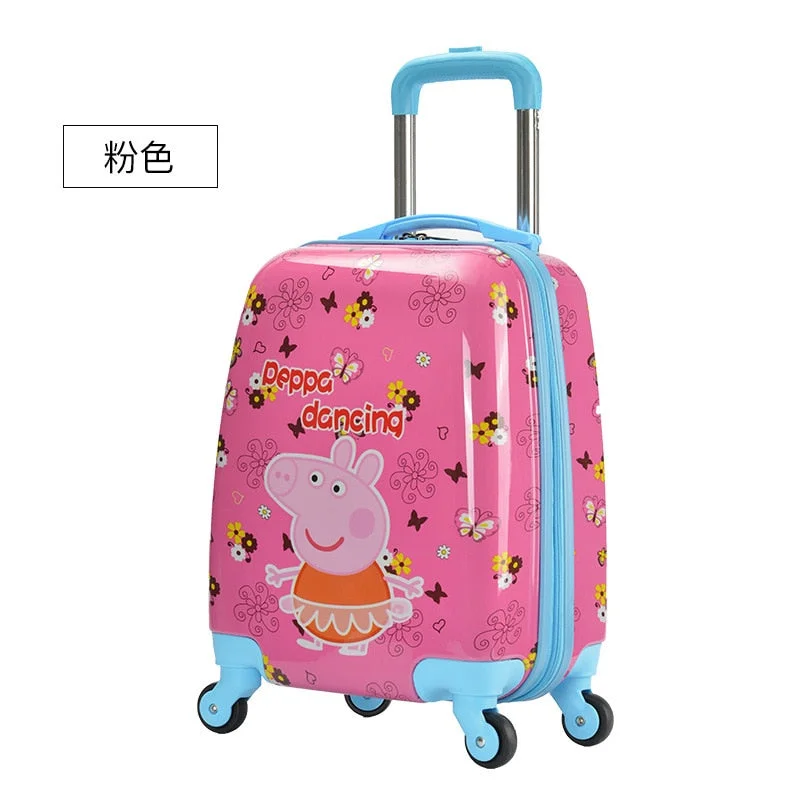 suitcase with secret pockets -Luggage Bag Manufacturers Custom Pull Rod Box 16 Inches Cute Cartoon Children Pull Rod Box