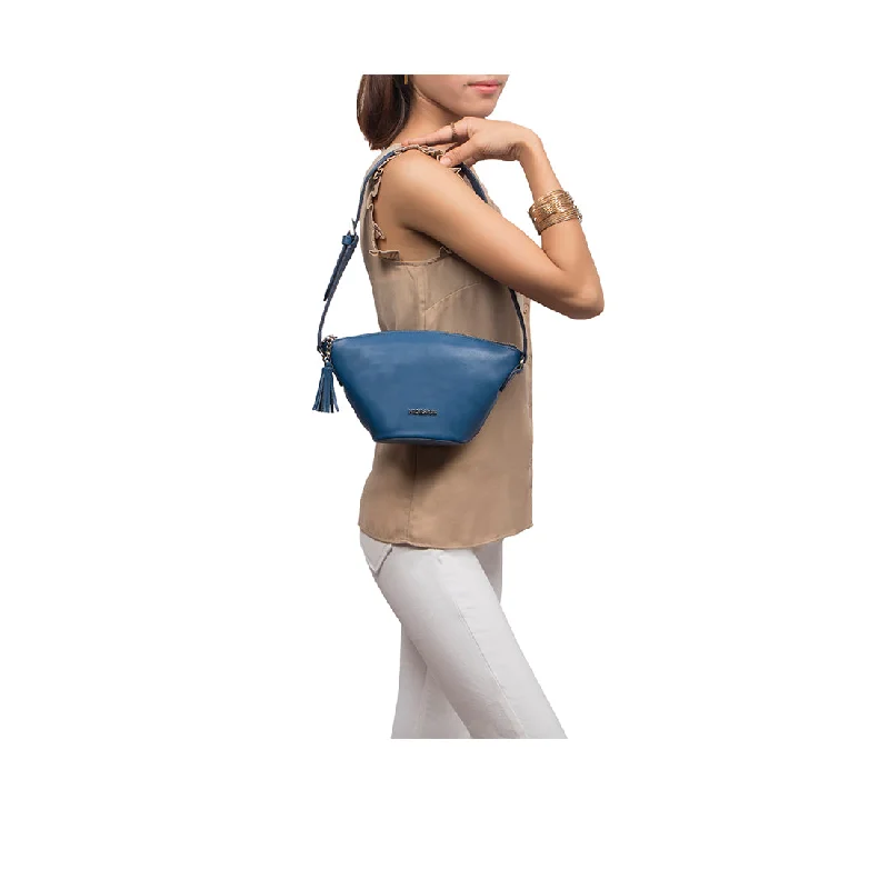 Blue satin shoulder bag for daily-CORDOBA 06 SHOULDER BAG