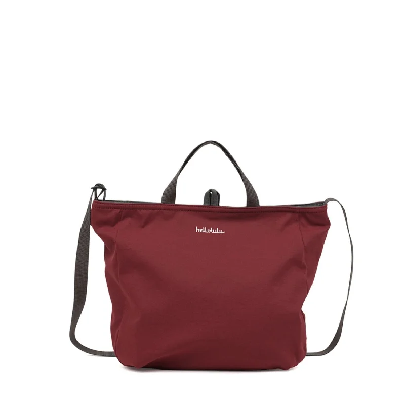 Red canvas shoulder bag for daily-Hellolulu Jolie Double Sided 2 Way Shoulder Bag Recycled (SA)