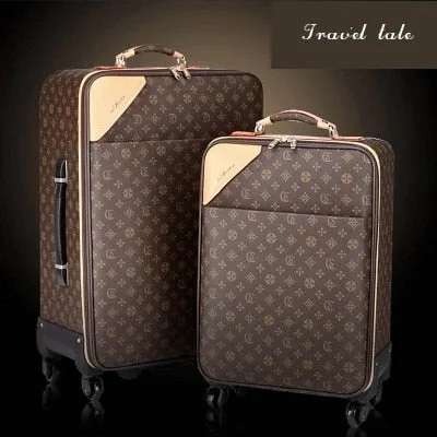 suitcase with minimalist look -Travel Tale Classic High Quality 16/18/20/22/24 Inch Pvc Durable Rolling Luggage Spinner Brand