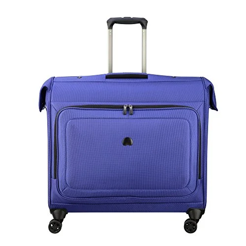 suitcase with sleek styles -Delsey Luggage Cruise Lite Softside Spinner Trolley Garment Bag, Blue