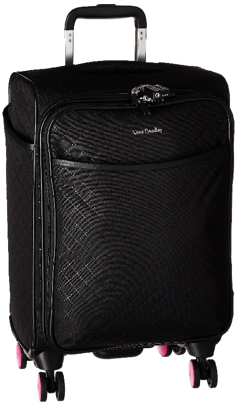 suitcase for free styles -Vera Bradley Softside Small Spinner, Classic Black