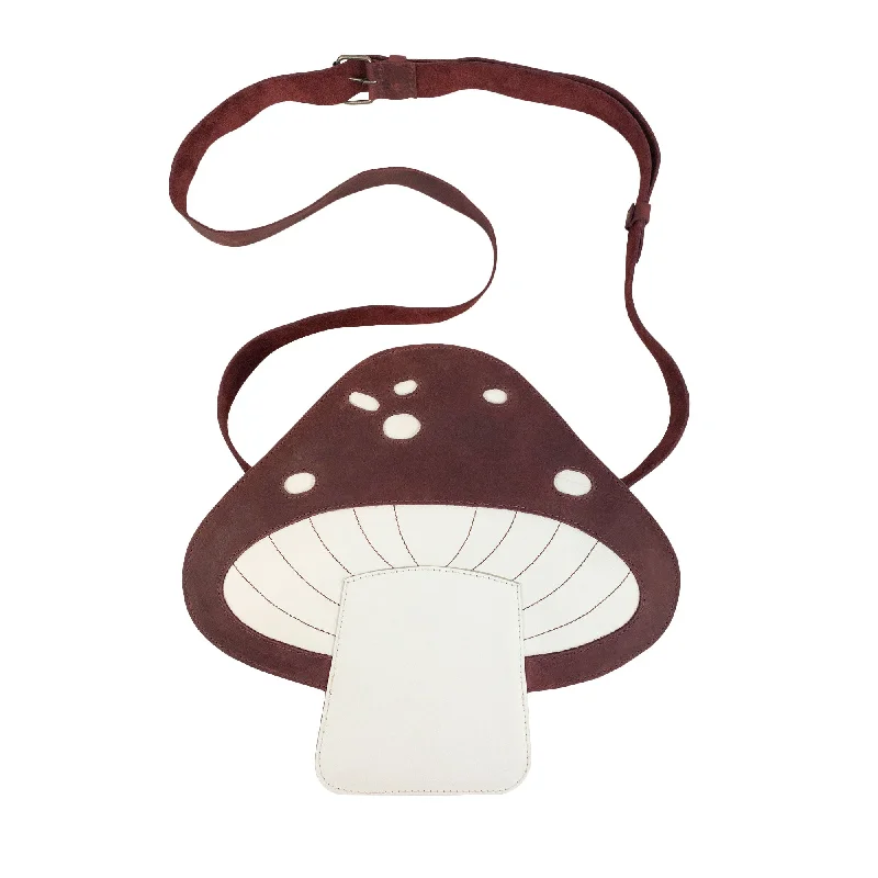 Canvas black shoulder bag for summer-Mushroom-Shaped Shoulder Bag