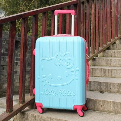 blue luggage