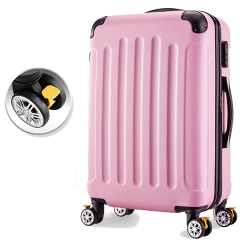 suitcase with gentle lining -Trolley Case Abs + Pc 20 "24"Wheel Luggage Suitcase Lady Men'S Travel Suitcase Student Adult