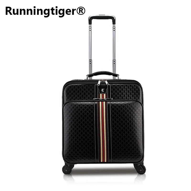 suitcase for wired trips -Rolling Luggage,Women Bag With Wheel,Pu Leather Commercial Suitcase,Men Soft Shell Travel Box