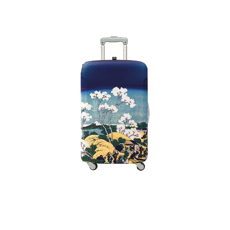 fashionable suitcase for millennials -Loqi Hokusai Medium Luggage Cover