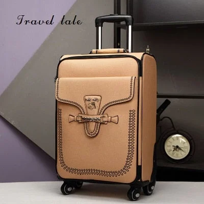 suitcase with cozy styles -Travel Tale  Fashion Restoring Ancient Ways Abs 20/24 Inch Rolling Luggage Spinner Brand Travel