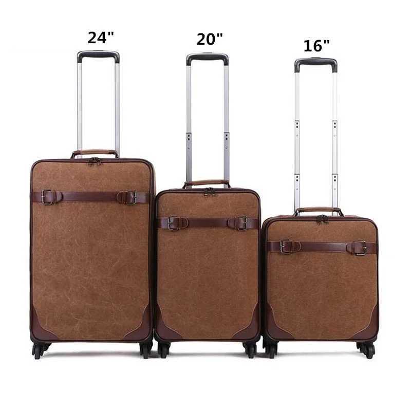 suitcase with dynamic prints -Fashion Luggage Series 16/20/24 Inch Handbag+Rolling Luggage Spinner Brand Travel Suitcase