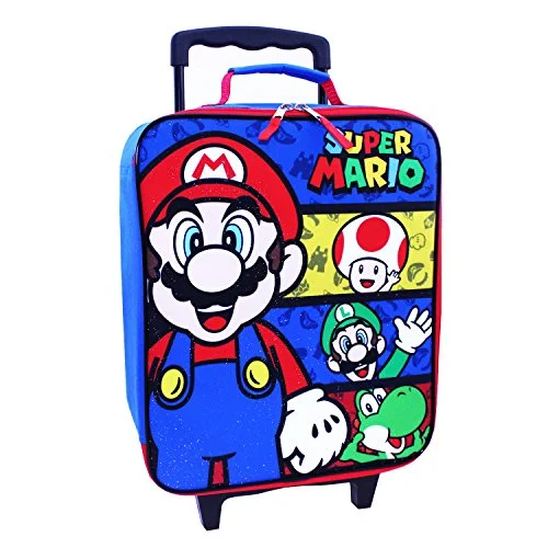 duffel bags for lone escapes -Nintendo Boys' Mario Pilot Case, Blue