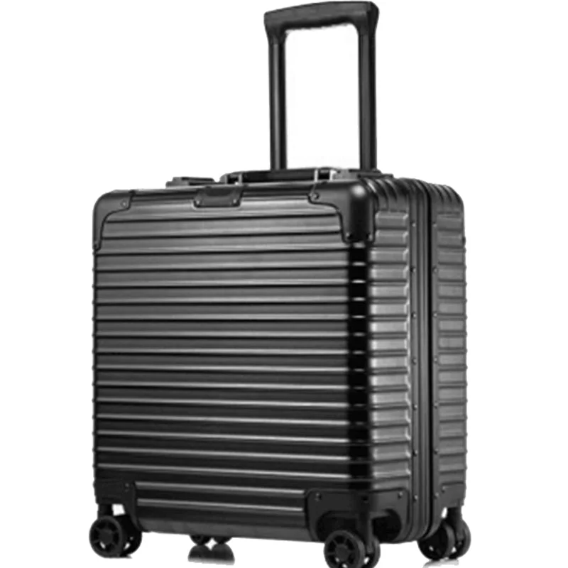 suitcase with smooth contours -Good Quality 18 Inches Computer Trolley Case Business Password Boarding Boxes Casters Luggage