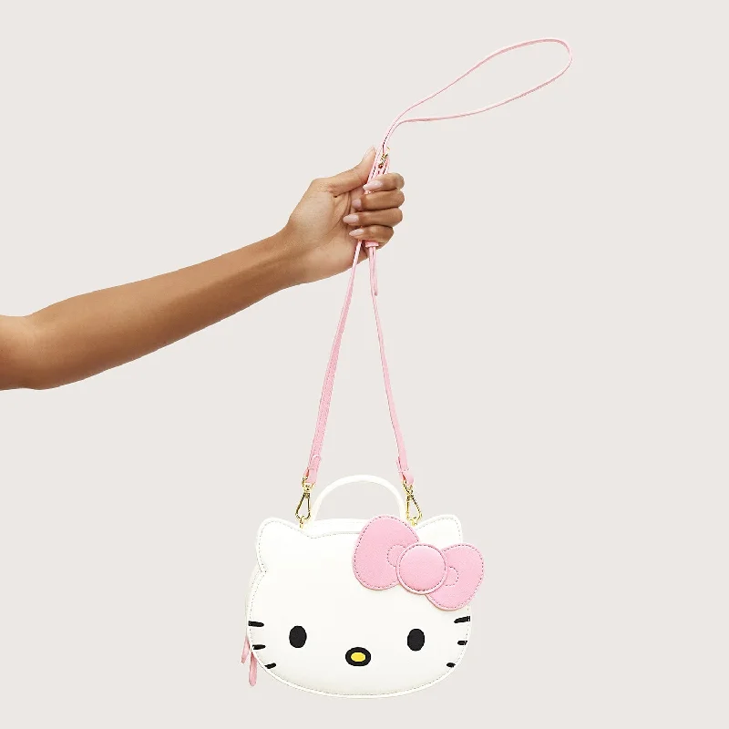 Red suede crossbody bag for school-Hello Kitty Crossbody Bag