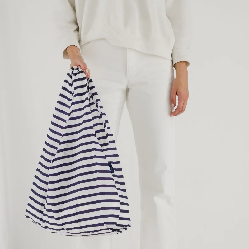 Nylon white shoulder bag for casual-Standard Baggu - Sailor Stripe