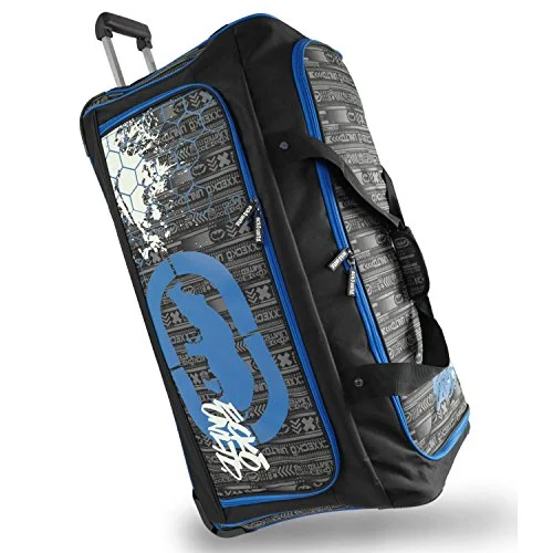 duffel bags with safe latches -Ecko Unltd. Men'S Tagger Large 32" Bag Rolling Duffel, Black/Blue, One Size