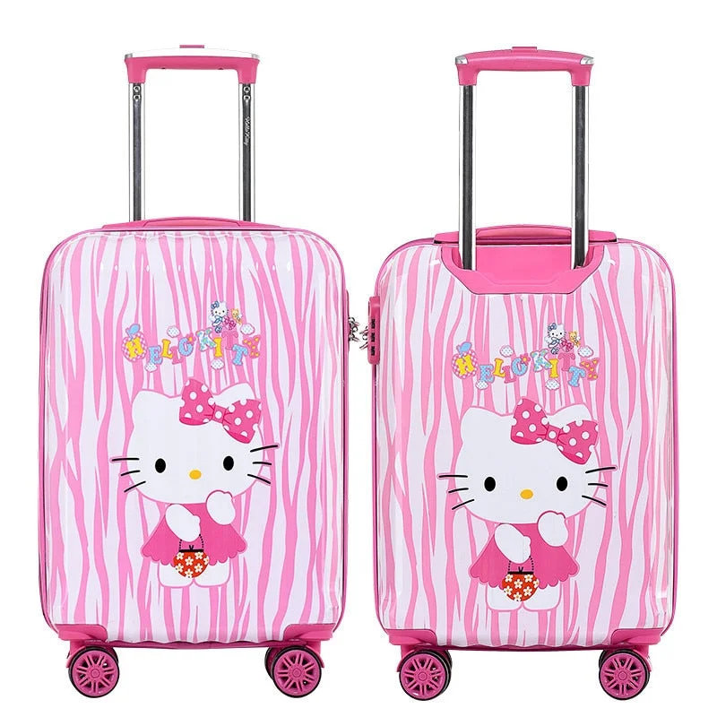 suitcase with fresh styles -Hellokitty Children'S Boutique Trolley Case,20"Student Suitcase,Cartoon Luggage,Girl Boarding