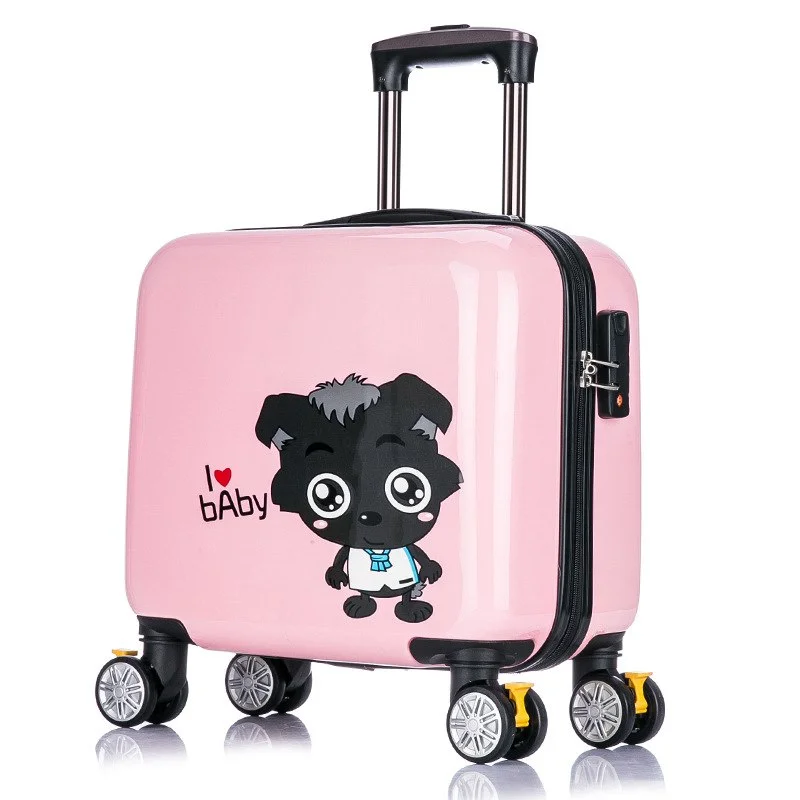 suitcase with swift casters -Hotsale!16Inches Children Cartoon Abs Hardside Trolley Luggage Bag,Fashion Sheep Picture Travel