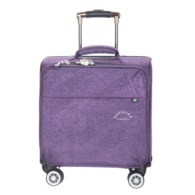 suitcase with fine styles -16 Inch Waterproof Oxford Suitcase Trolley Luggage Business Trolley Case Men'S Suitcase Women