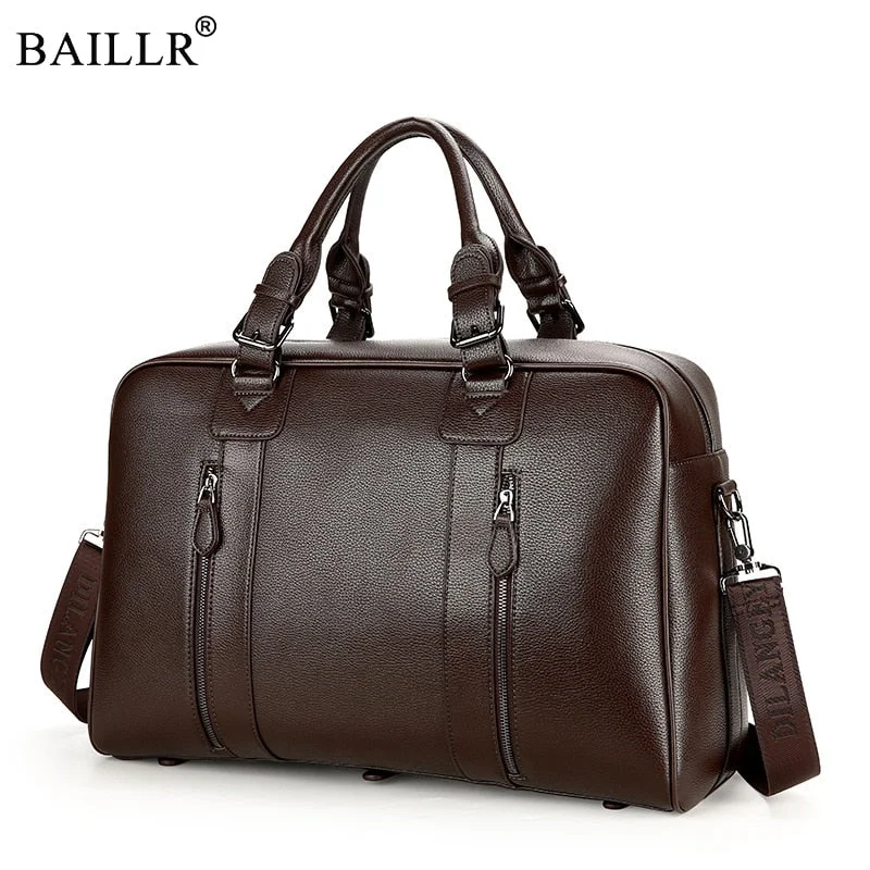 duffel bags with glide straps -2019 New Fashion Pu Leather Men'S Travel Bag Luggage & Travel Bag Men Carry On Leather Duffel Bag