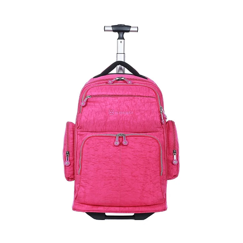 backpack with hardy straps -Hot Backpack Waterproof Luggage Fashion 21 Inches Students Knapsack Travel Multifunctional Suitcase