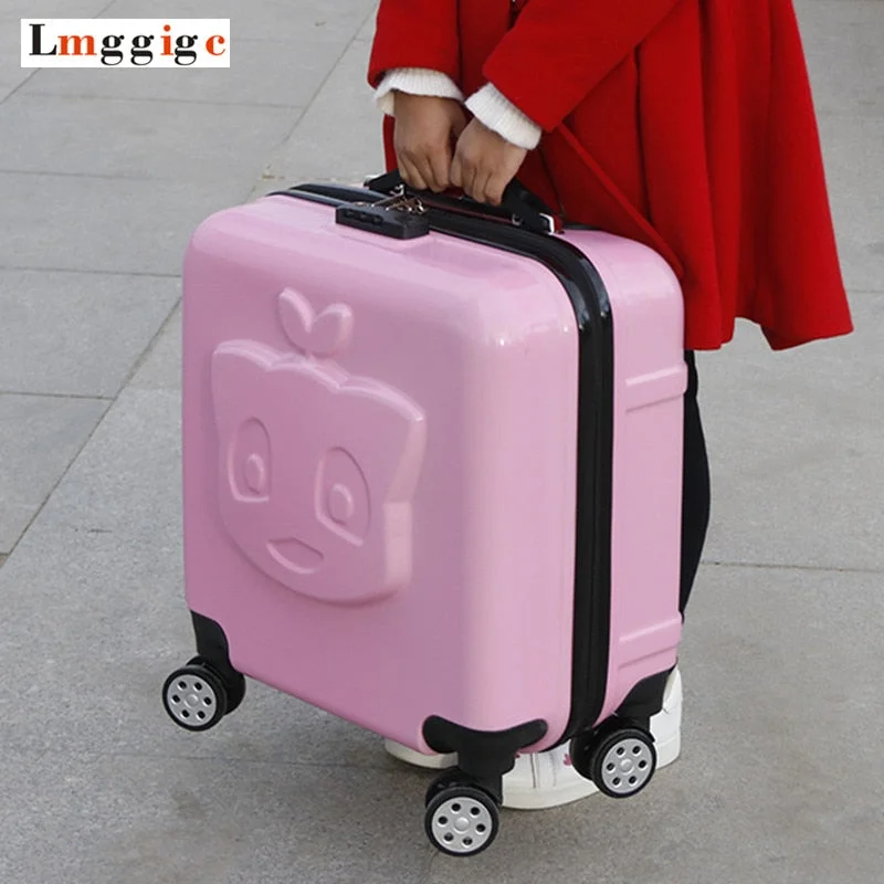 suitcase for aging explorers -Child'S Rolling Luggage Bag, Kids Cabin Suitcase,Student'S Cartoon Travel Box, Children'S Gift