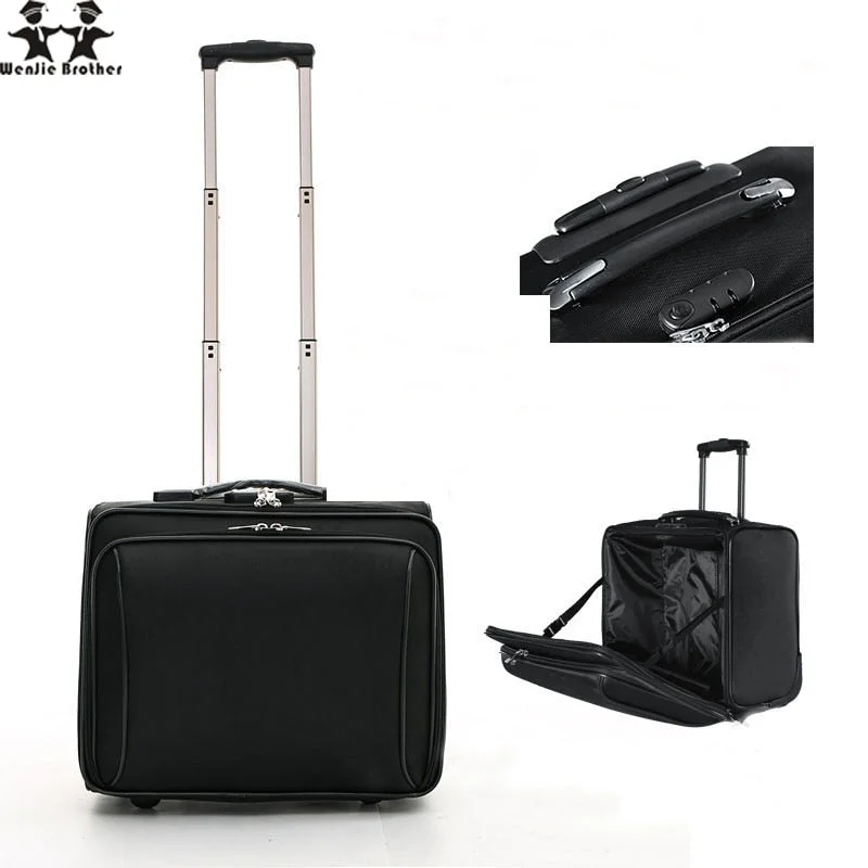 suitcase for ridge getaways -Wenjie Brother New Arrival Hot  Oxford Cloth Business Trolley Luggage Travel Suitcase Boarding  For