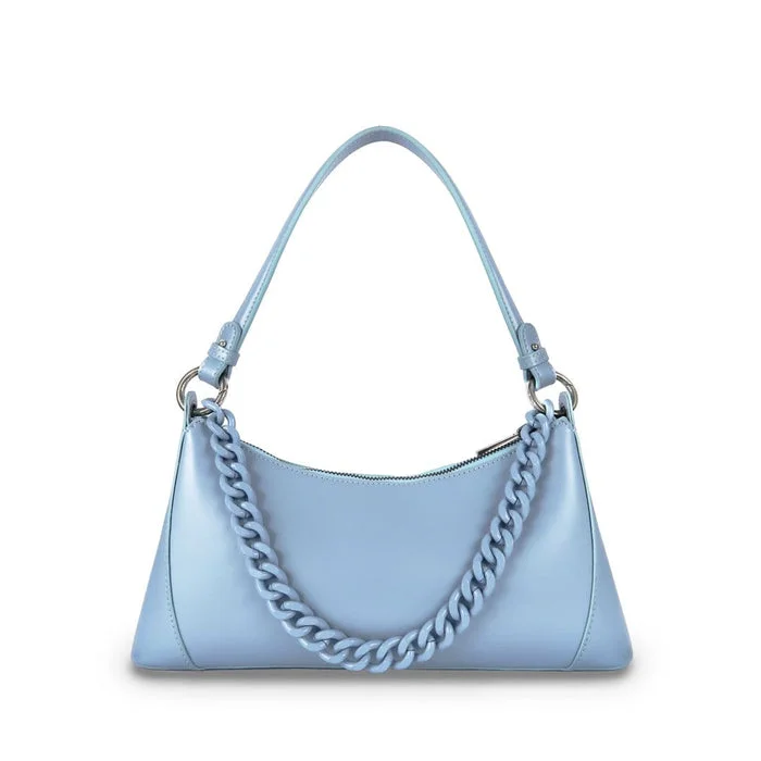 Pink quilted shoulder bag for parties-X Nihilo Serene Leather Shoulder Bag Sky Blue