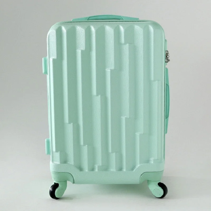 suitcase with airy lining -20/24 Inches Candy Color Girl Students Spinner Trolley Case Child Travel Business Luggage