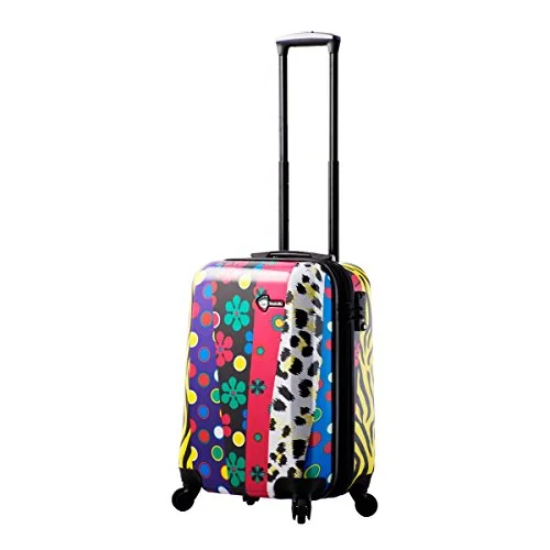 suitcase for lean styles -Mia Toro Pop Fiore Hardside Spinner Luggage Carry, Multi