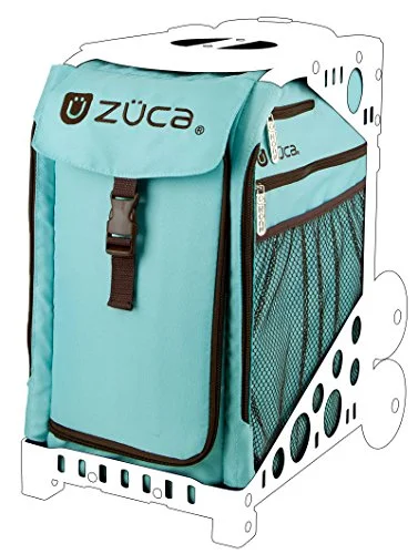 duffel bags for town explorers -Zuca Sibca196 Sport Insert Bag Calypso Turquoise Brown 89055900196