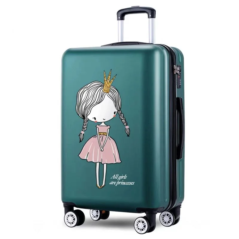 suitcase for desert escapes -Women Lovely Travel Suitcase 20Inch Boarding Box 26 Inch Rolling Luggage Girls Spinner Travel Bag