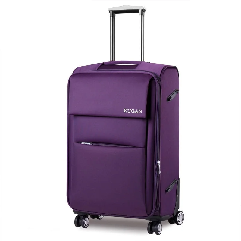 suitcase with contemporary style -Cool Universal Wheels Trolley Luggage Oxford Fabric Box Travel Bag Luggage 18 20 22 24 26 28 Inches