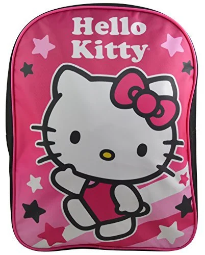 backpack with warm straps -Sanrio Hello Kitty Girls' 15" School Bag Backpack Travel Bag