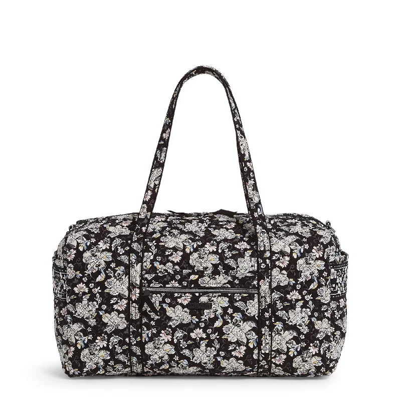 suitcase for quick trips -Vera Bradley Women's Signature Cotton Large Travel Duffel Travel Bag, Holland Garden, One Size