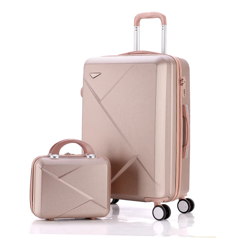 suitcase for lone getaways -Wholesale!14 20Inches Abs Hardside Lovely Color Case Travel Luggage On Universal Wheels For Young