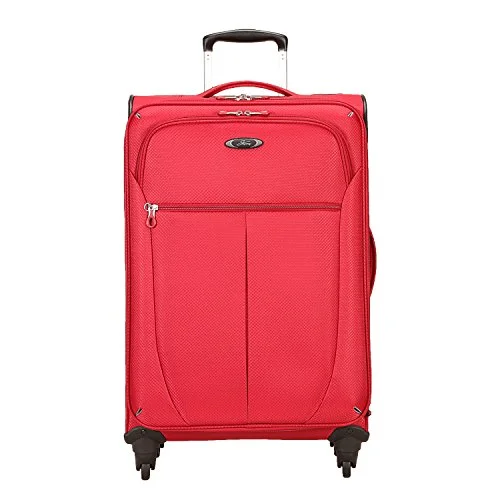 suitcase with fresh styles -Skyway Mirage Superlight 24-Inch 4 Wheel Expandable Upright, Formula 1 Red, One Size