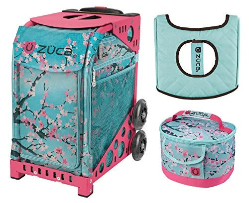 duffel bags for brief trips -Zuca Sport Bag - Hanami With Lunchbox And Seat Cover (Pink)