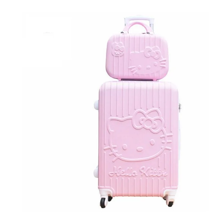 suitcase with fresh lining -20" 24" Women Travel Luggage Case Spinner Suitcase Men Travel Rolling Case Wheels Lady Travel