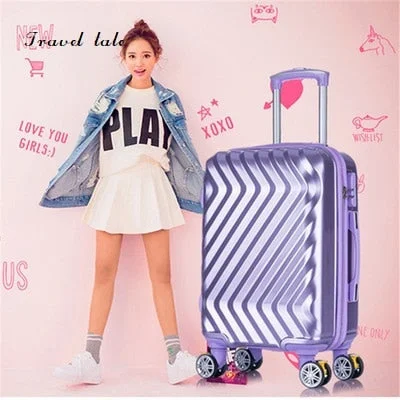 suitcase with cozy handles -Travel Tale Twill Fashionable High Quality Can Boarding 20/24 Inches Pc Rolling Luggage Spinner