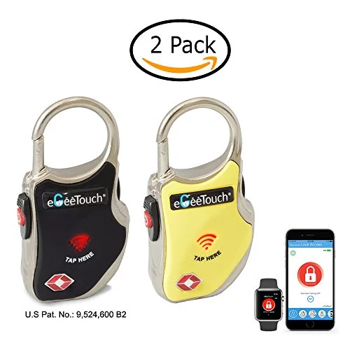 suitcase for efficient packing -Egeetouch Smart Tsa Luggage Lock With Patented Dual Access Nfc + Bluetooth Technologies &