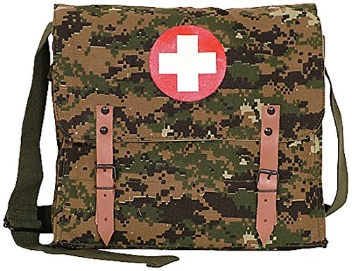 duffel bags for fest trips -Fox Outdoor Products German Medic Bag, Digital Woodland