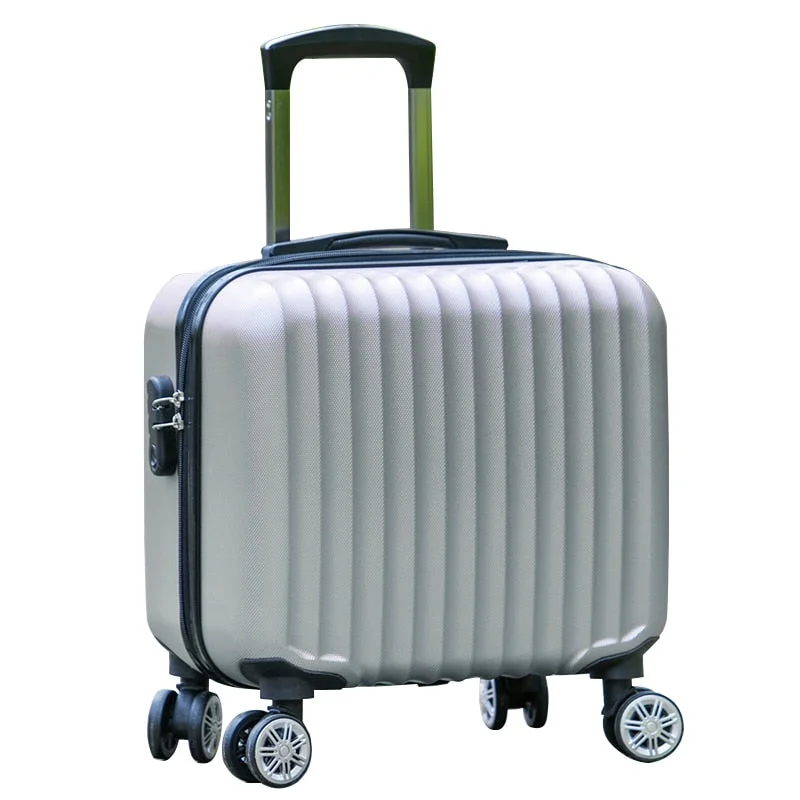 suitcase for elite trips -17 Inches Universal Wheels Small Luggage Mini Luggage Commercial Trolley Luggage Small Fresh