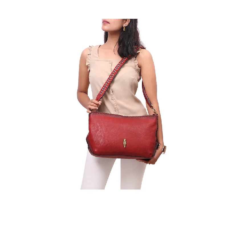 Purple leather shoulder bag for daily-KIBOKO 02 SHOULDER BAG