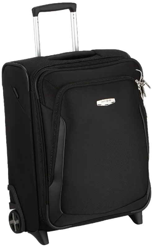 suitcase for economical travel -Samsonite Upright 55 Expandable (55 cm-51.5 L), Black