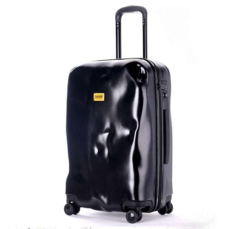 suitcase with wide pockets -New Fashion Italian Originality Damage Rolling Luggage Women Trolley 20 Inch Boarding Box Suitcases