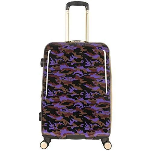 suitcase with loud styles -Aimee Kestenberg Women'S 24" Camo Printed Abs And Pc Film Expandable 8-Wheel Upright Pullman,