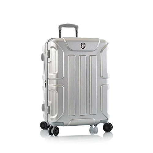 suitcase with flexible straps -Heys America Unisex Commander Expandable 26" Spinner Silver One Size